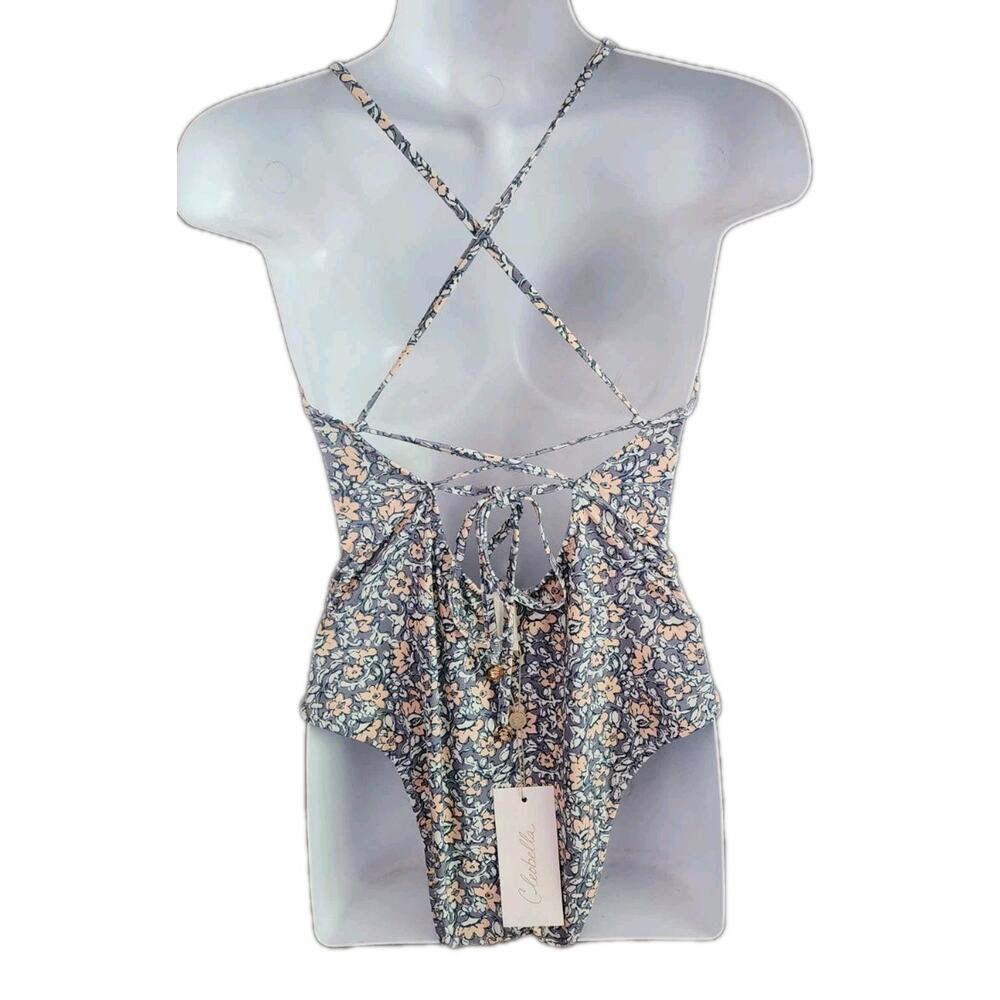 NEW $198 Cleobella Natasha Mini Paloma Print One-Piece Swimsuit Size Medium - Picture 3 of 9